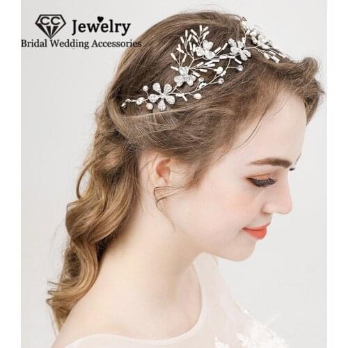 CC Wedding Headbands Women Hair Accessories Engagement Jewelry Bridal Headdress 100% Handmade Headpiece Trendy Hairwear HS120