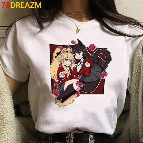 Kakegurui t-shirt tshirt female 2021 casual plus size japanese grunge summer top top tees tumblr