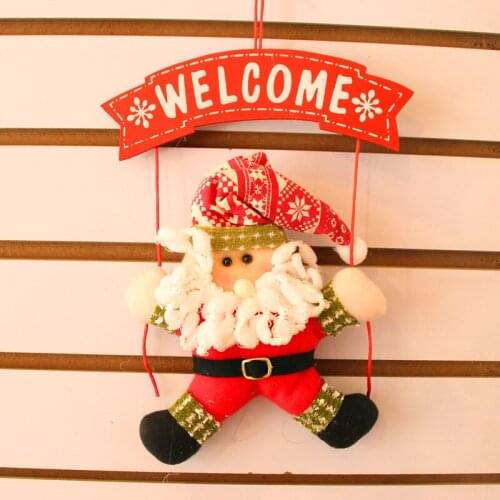2017 Hot Santa Claus Snowman Tree Door Christmas Decoration For Home Ornament Decor Hanging Wreath Pendant Christmas Gift