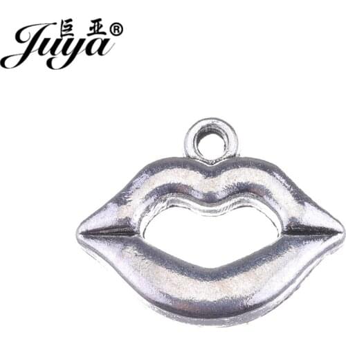 JUYA High Quality Mouth Shape Charms Pendants Crafts for Bracelet Necklace DIY 17.5x22/14x17mm Jewelry Making Findings AO0529