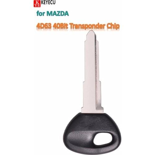 Keyecu Ignition Transponder Key Fob With 4D63 40Bit Carbon Transponder Chip For Mazda