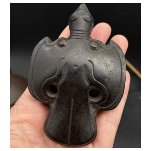 China Hongshan Culture Meteorite Hand carved beast bird Pendants
