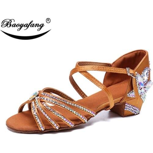 BaoYaFang woman brown fashion Summer Fish Toe Sandals woman Ankle strap Dancing shoes ladies sweet party shoe