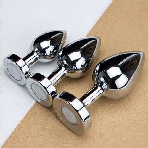 Stainless steel butt plug sex toy couple adult game Gay anal bead belt glow butt plug stimulating products couple passion