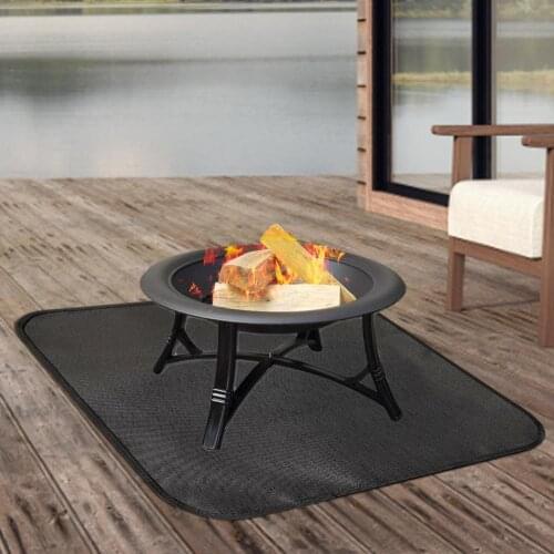 Fireproof Mat Fireplace Mat Fire Pit Carpet Fireproof Fireplace Blanket Mat Pad Indoor Outdoor BBQ Tool