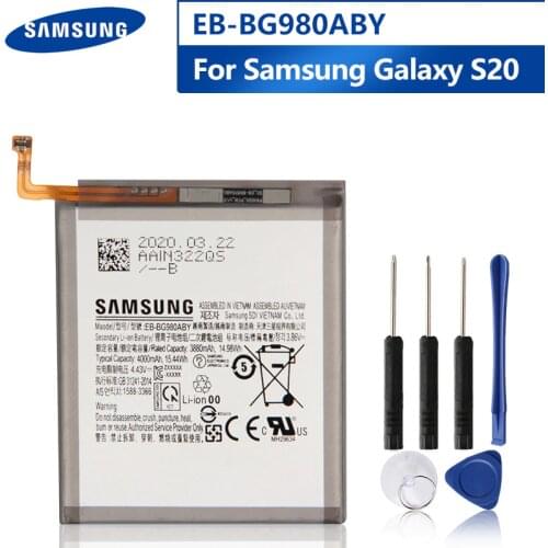 Samsung Original Replacement Phone Battery EB-BG980ABY For Samsung Galaxy S20 Authentic Rechargable Battery 4000mAh