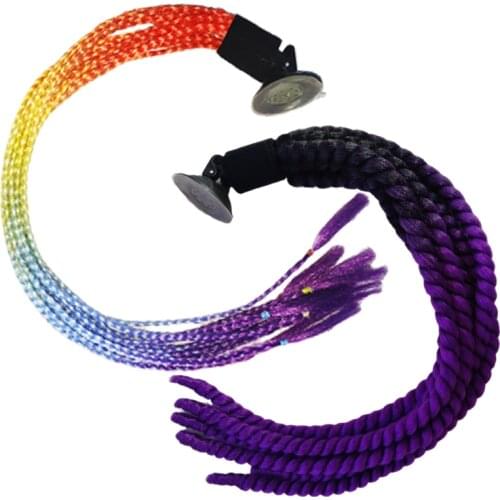 Motorcycle Braids Wig Twist Helmet Handmade Decoration Punk Dirty Braid Motocross Racing Moto Helmet Braids