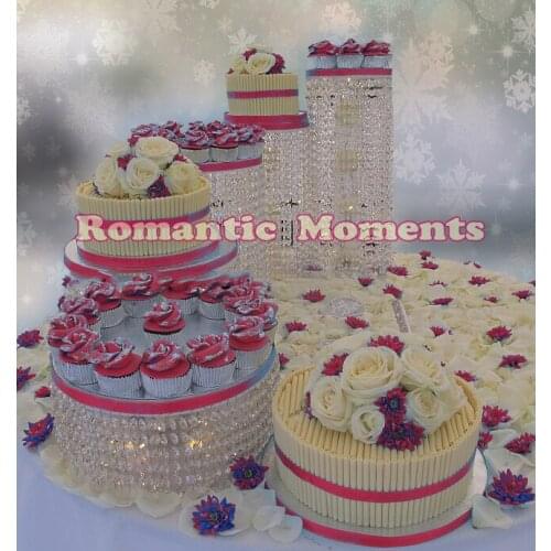 Free shipping 5pcs Cake Holders Wedding Crystal Cake Stand Wedding birthday Centerpiece Banquet Cake Display Wedding Decoration