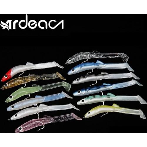 Ardea Soft Lures Hook 6pcs 80mm 2.3g jigging Rotate Silicone Bait Swimbait Wobblers bass jighead Baitfishing Fishing Tackle