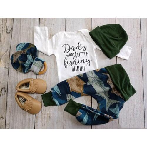 Pudcoco Newborn Baby Boy Clothes Fish Cotton Vetement Bebe Garcon Tops Romper Long Pants Leggings Hat Outfits Clothes