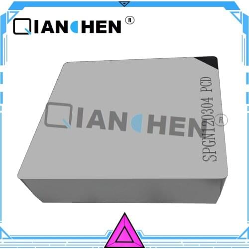 Qian Chen NEW 2PCS PCD/CBN Turning Inserts SPGN120304 CNC PCD Diamond Inserts For Lathe Tools