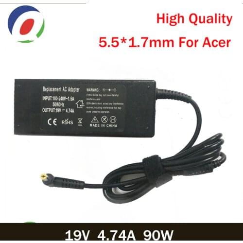 QINERN 19V 4.74A 90W 5.5*1.7mm AC Laptop Charger For Acer Aspire E1-531 E1-571G M5-581G V5-571P 4925G Power Adapter For Acer