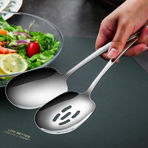 Serving Spoon Set 304 Stainless Steel Buffet Party Dinner Tableware Sets 6.2 cm/7.2 cm Slotted Skimmer Conlander Food Fun Picks