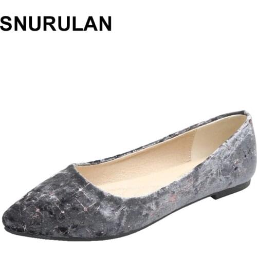 SNURULAN 2021New Autumn Flat Single Shoes Pointed Shallow Mouth Snake Pattern Shoes Large Size Womens Shoes