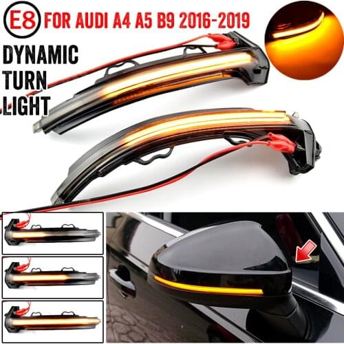 For Audi A4 S4 RS4 B9 2016 2017 & A5 S5 RS5 2017 LED Side Wing Rearview Indicator Blinker Repeater Dynamic Turn Signal Light