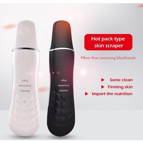 Ultrasonic Facial Skin Scrubber Cleaner Ion Acne Blackhead Remover Peeling Shovel Cleaner Facial Massager Skin Care Tool