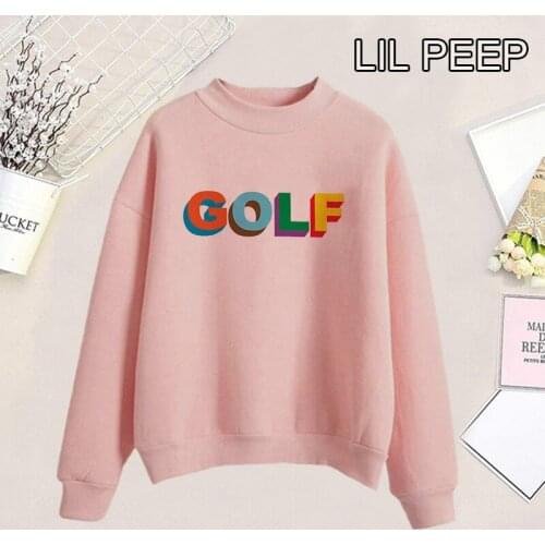 Punk Casual Pullovers Streetwear Golf Logo Colored Tyler The Creator Harajuku Hoodie Japanese Harajuku Cartoon Sweatshirt Women