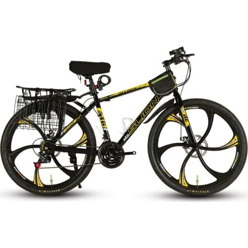 26 Inch Mountain Bike Variable Speed Shock Absorption Double Disc Brakes Off-road Racing Student Adult
