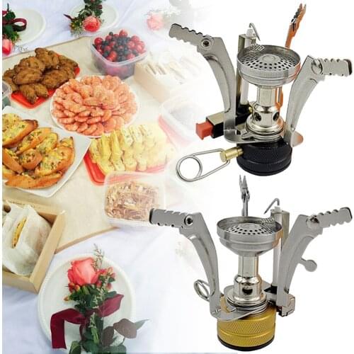 High quality Mini Camping Stoves Folding Outdoor Gas Stove Portable Furnace Cooking Picnic Split Stoves Cooker Burners