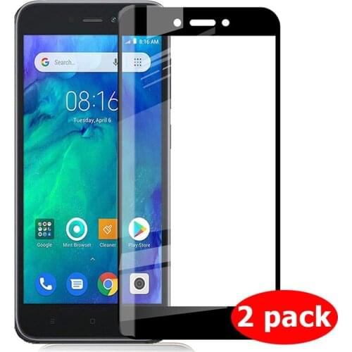 For Xiaomi Redmi Go Tempered Glass Full Cover Screen Protector For Xiaomi Xiomi Redmi Go Armor Film (2 Pack)