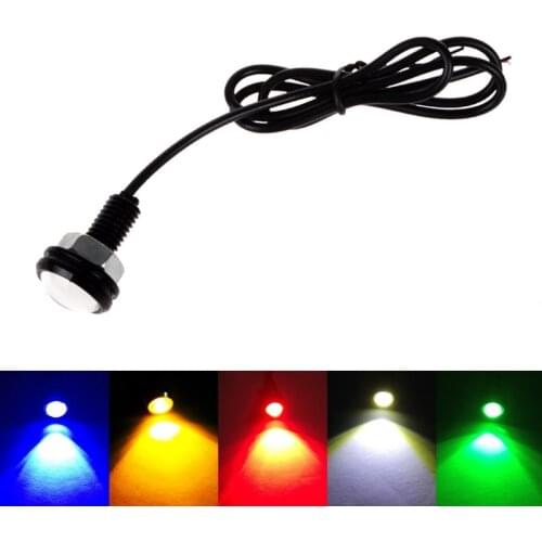 1pcs 18MM Led Eagle Eye DRL Daytime Running Lights Source Backup Reversing Parking Signal Lamps blue green red white yellow 12V
