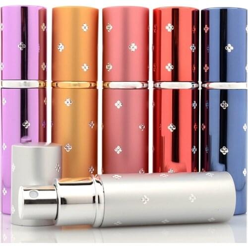 10ml Perfume Atomizer Empty Test Vial Refillable Bottle Portable Glass Spray Bottle Aluminum Bottle Cosmetic Container Bottle 50