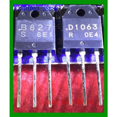 10pcs/lot=5Pairs 2SB827 B827 + 2SD1063 D1063 TO-3P NPN PNP