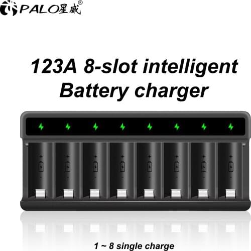 PALO 100% Original 16340 CR123 Battery Charger for 3.7v 16340 16350 CR123 CR123A Rechargeable Battery