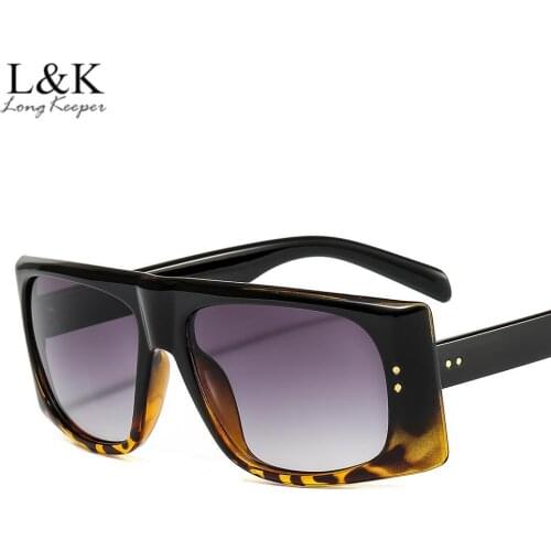 2020 Oversized Square Sunglasses Women Brand Designer Vintage Thick Rectangle Frame Sun Glasses Shades Female Leopard Sunglass