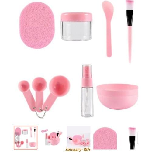 9 Pcs/Set DIY Facial Mask Tools Kit Bowl Brush Spoon Stick Bottle Sponge Top Quality Homemade Makeup Beauty Tool