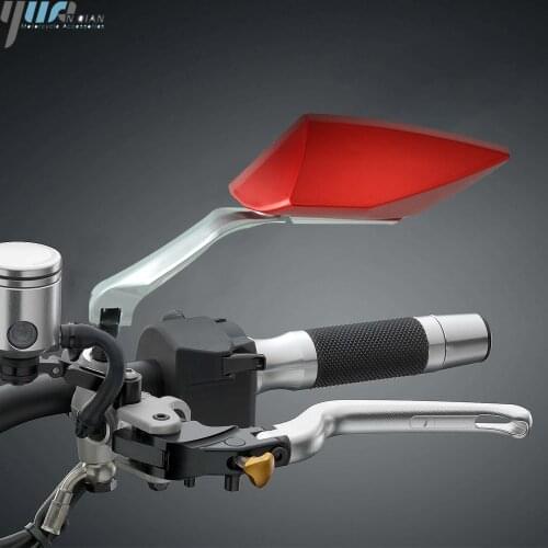 Aluminum Motorcycle Rearview Mirrors Unversal Motorbike Side Mirrors For Honda Suzuki Yamaha Kawasaki Scooter Ducati vespa
