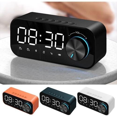 Bluetooth Alarm Clock Speaker Digital Display Alarm Clock LED Wireless Subwoofer Music Player Table Clock Home Decor