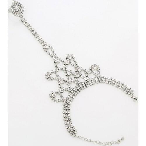 Bracelet Cuff Hand Harness Chain Wedding Xmas Christmas Gift for girls YFJEWE Fashion Multi-Layer Tassel Alloy Rhinestone #B108