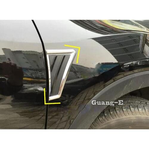 For Honda HRV HR-V Vezel 2019 2020 car styling cover lamp trim ABS chrome Front Side Foliage Leaf Fender Vents Air Outlet 2pcs