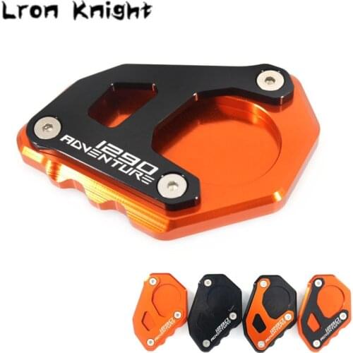 For 1050 1090 1190 1090 1290 Adventure ADV Motorcycle CNC Kickstand Foot Side Stand Extension Support Plate Pad whith logo