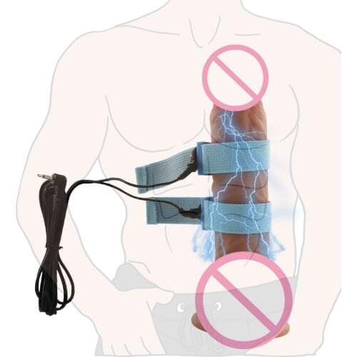 Electric Shork Delay Ejaculation Rings Cock Sleeve Sex Toys for Men Medical Themed Toys