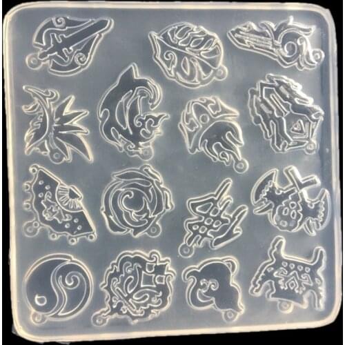 Hand-Made Crystal Silicone Epoxy Mold 16324 with Holes