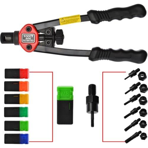 New Auto Riveting Tool Nut Tool Blind Riveter Nut Gun Heavy Hand Tool Manual Mandrels M3/M4/M5/M6/M8/M10 Rivet Head