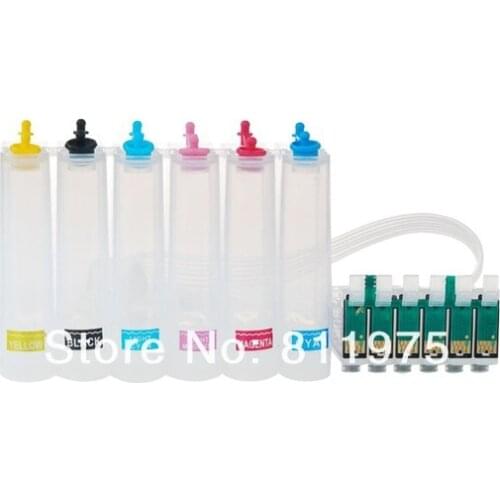 Continuous Ink Supply System ciss T0811 nk cartridge for epson Stylus Photo R270 R290 R295 R390 RX590 RX610 RX690 RX695 1410