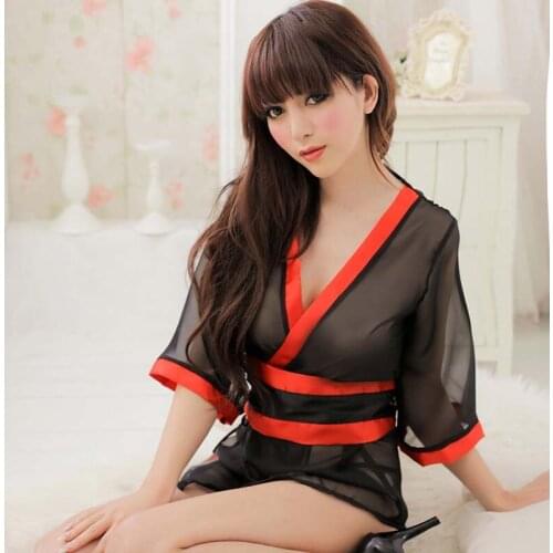 Kimono dress lenceria Sexy Lingerie sexy underwear Babydoll Sleep Wear Nightdress Sexy dress