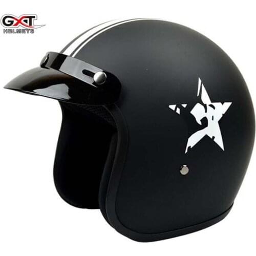 Fiber Reinforced Plastics GXT retro safety motorcycle helmet 3/4 open face Motorbike helmets cap for Four Seasons M L XL 2XL