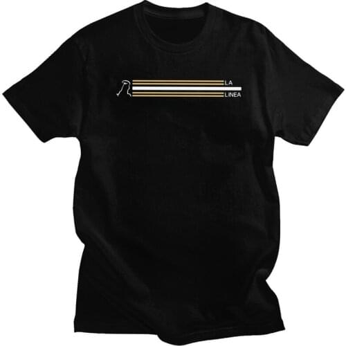 Fashion La Linea T Shirt Men Pure Cotton Tshirt Unique Tee Short Sleeved Animation Art Comedy T-shirt Slim Fit Clothing Merch