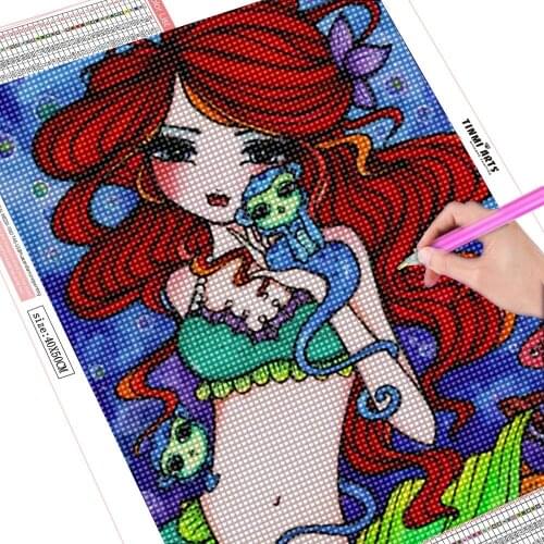 5D DIY Diamond Painting Kit Cartoon Girl Princess Flower Full Square&Round Embroidery Mosaic Cross Stitch Paint Home Decor Art