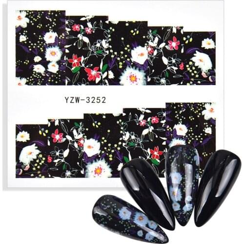 The New Flower Leaves Series Stickers For Nail Decoration Water Transfer Sticker Decals Full Wraps Manicure Design DIY Slider