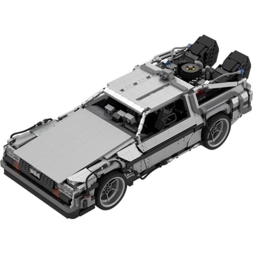 New Back To The Batter Futures Time Machin Car Toy Delorean For Movie Part Metal Alloy Toy Car MOC-42632 For Kids Boyfriend Gift