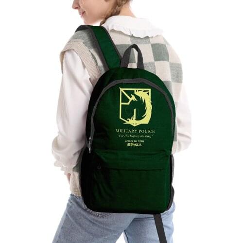 Japan Anime Attack on Titan Backpack Teenager Boys Girls 3D Oxford Waterproof Backpack Schoolbag Women Men Backpack Laptop Bags