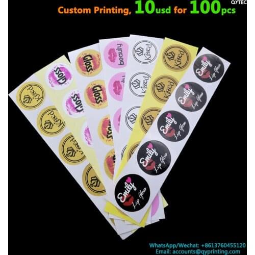 100pcs 35mm Custom Printing Adhesive Label Handmade Kraft Vinyl PVC Stickers Gift Wedding Name Logo Seal Sticker Adhesive Labels