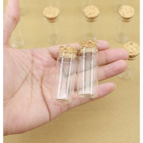 24 pieces 22*50mm 10ml Glass Jars Test Tube Cork Glass Bottles Stopper Spice Container Small DIY Vials Tiny Bottles glass