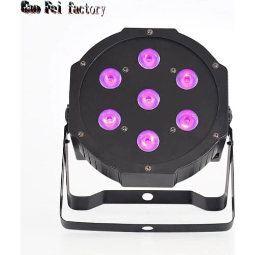 Lyre Wash 7X12W Led A Par Lights With 8Chs Dmx Control RGBW 4In1 Effect Disco Lights Led Flat Par Uplights For DJ Stage