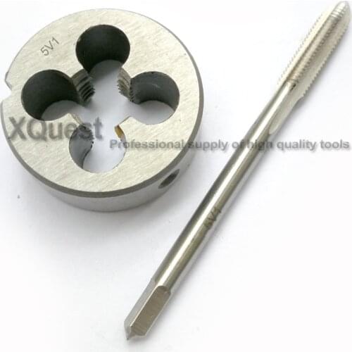1 set Schrader Tyre Valve Thread tap and Die 5V1 6V1 8V1 10V1 12V1 Tire valves taps & Dies 5V1-36 6V1-32 8V1-32 10V1-24 12V1-26